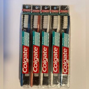 Vintage Colgate Plus Toothbrush Set - Multicolor